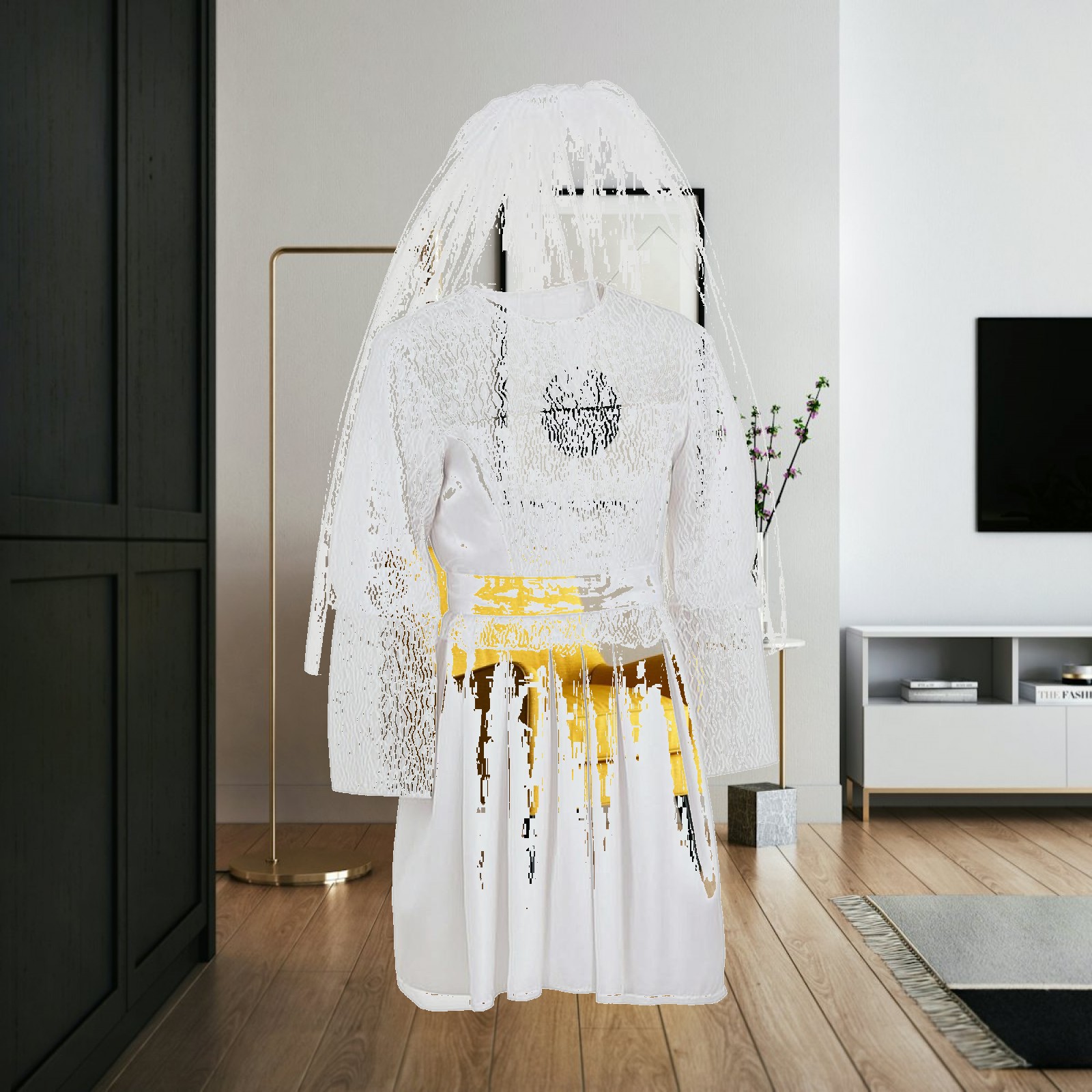 Lace Dress - Costume Accessories Set Women Lace Panel