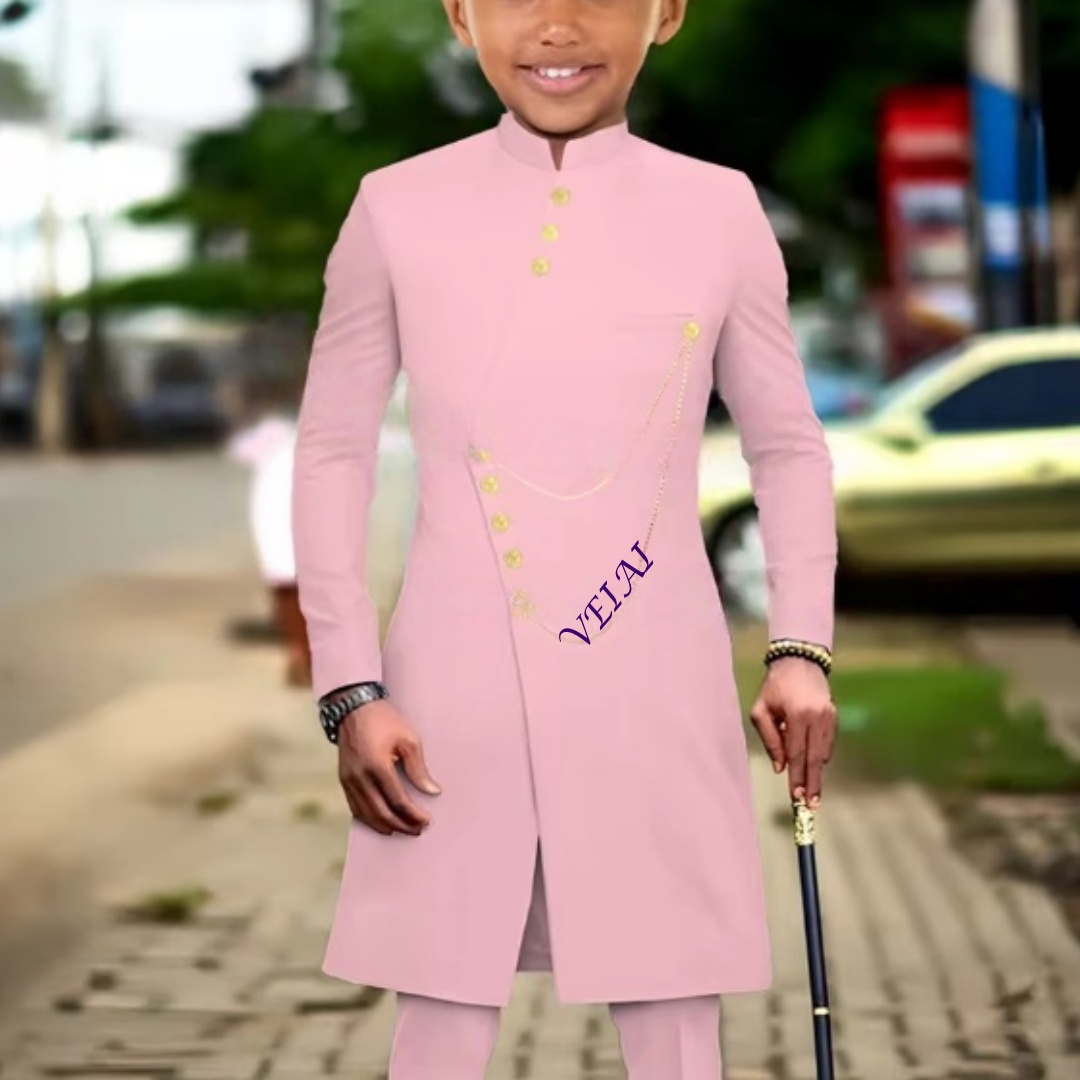 Formal Dress - CustomizedAfrican Style Boys Suit 2 Piece