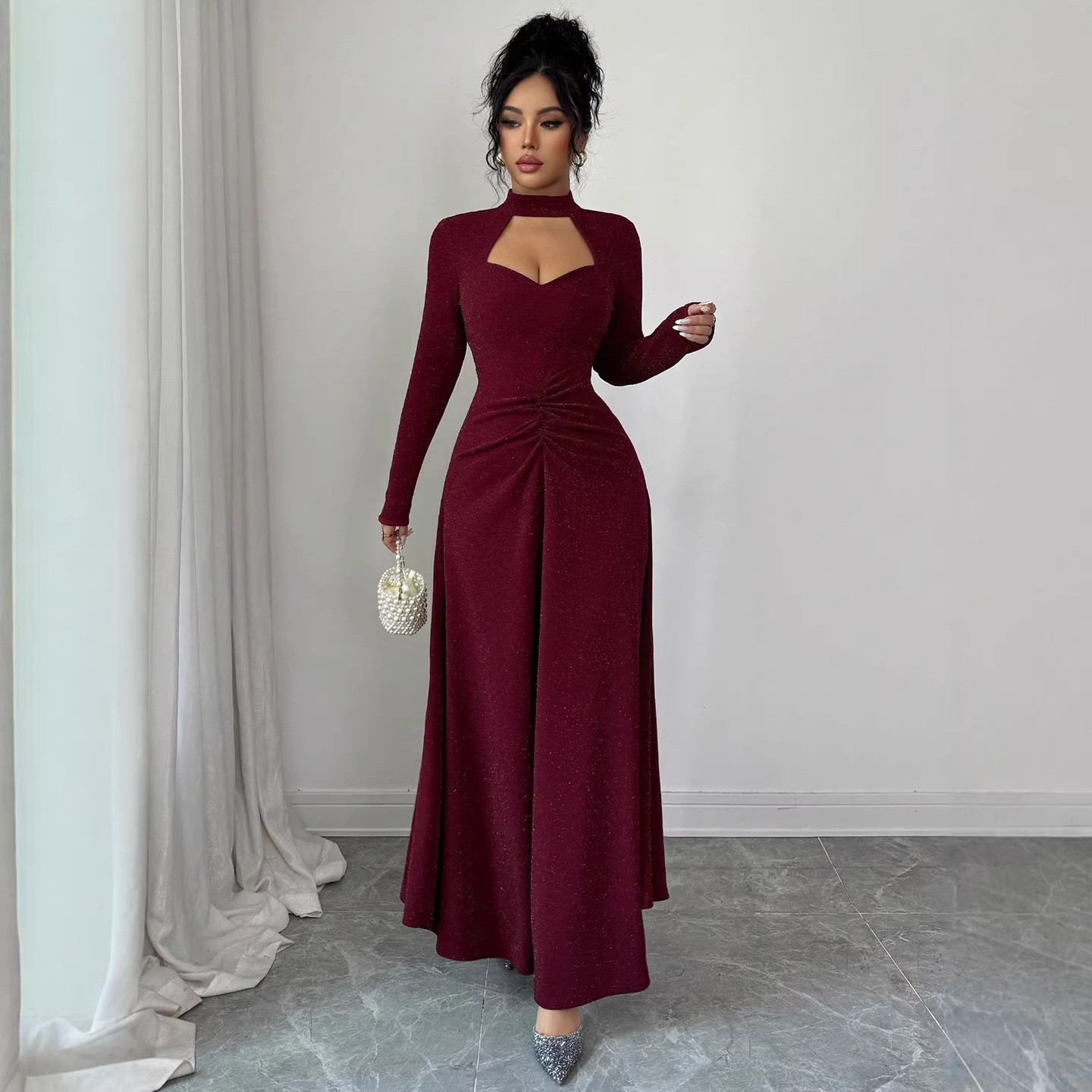20256 Spring Sexy Fitted Midi  - Midi Dress 评论和价格