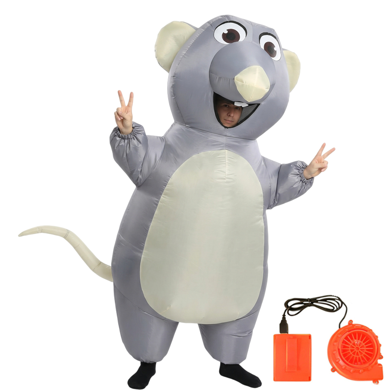 Cartoon Mouse Inflatable Costu - Womens Suit 评论和价格
