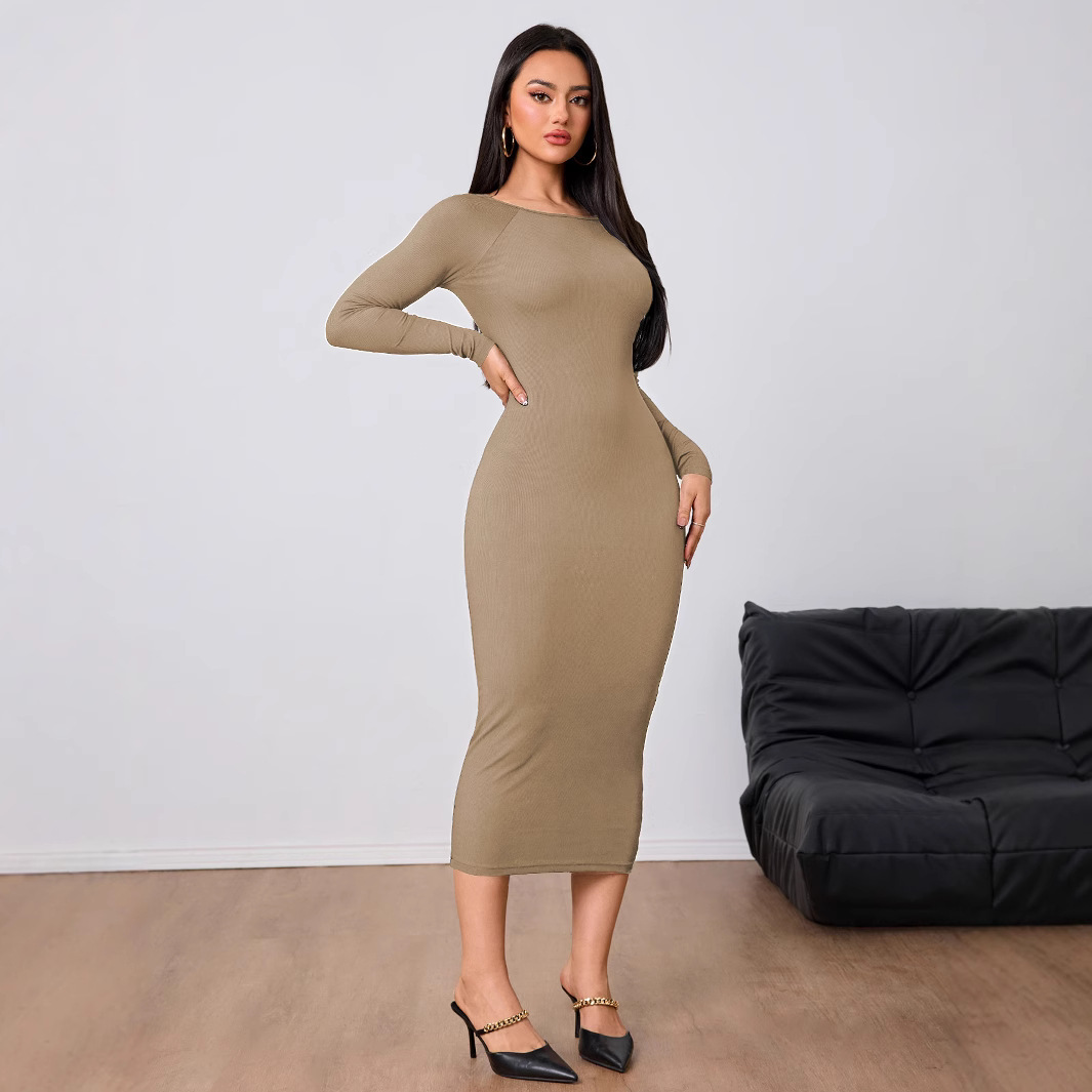Women Fashion Simple Dress Spr - Midi Dress 评论和价格
