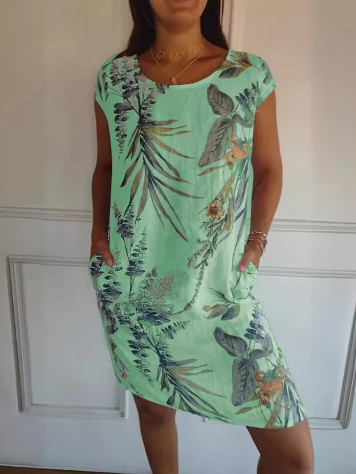 Women Summer Cotton Linen Dres - Midi Dress 评论和价格