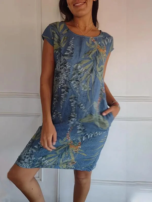 Women Summer Cotton Linen Dres - Midi Dress 评论和价格