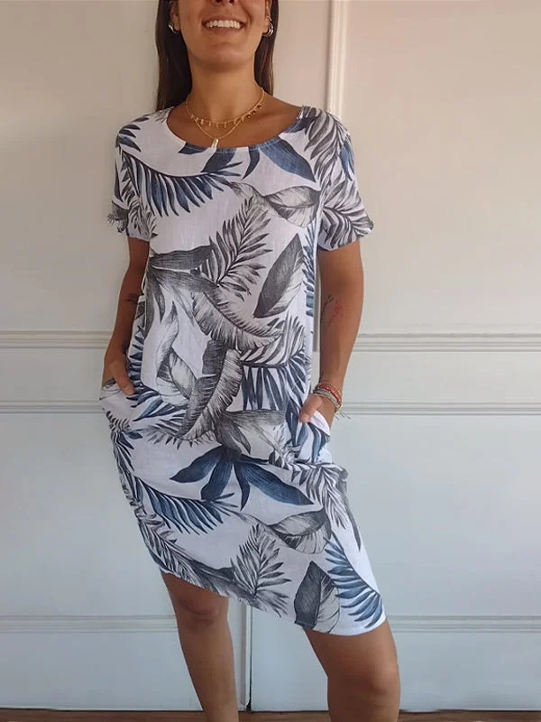Women Summer Cotton Linen Dres - Midi Dress 评论和价格