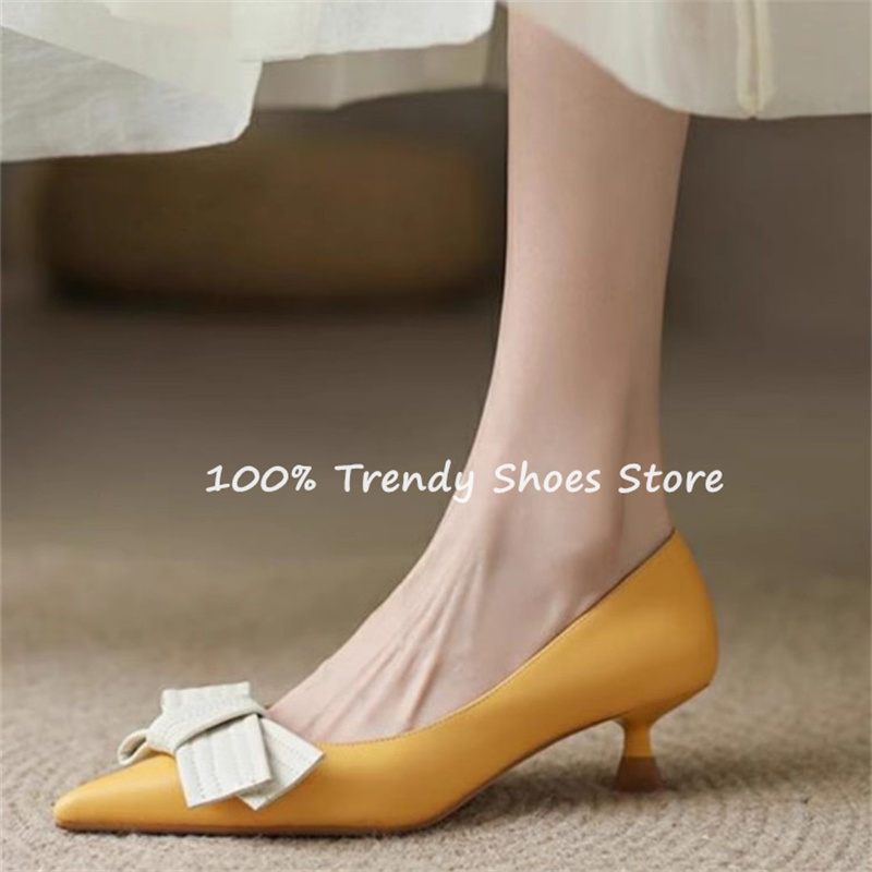 Butterfly Knot Decor Women Sli - Womens Heels 评论和价格