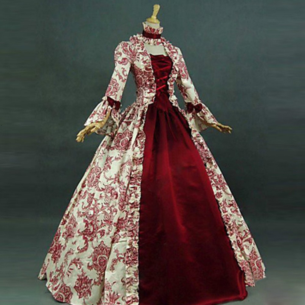 Printed Long Sleeve High Waist - Evening Gown 评论和价格
