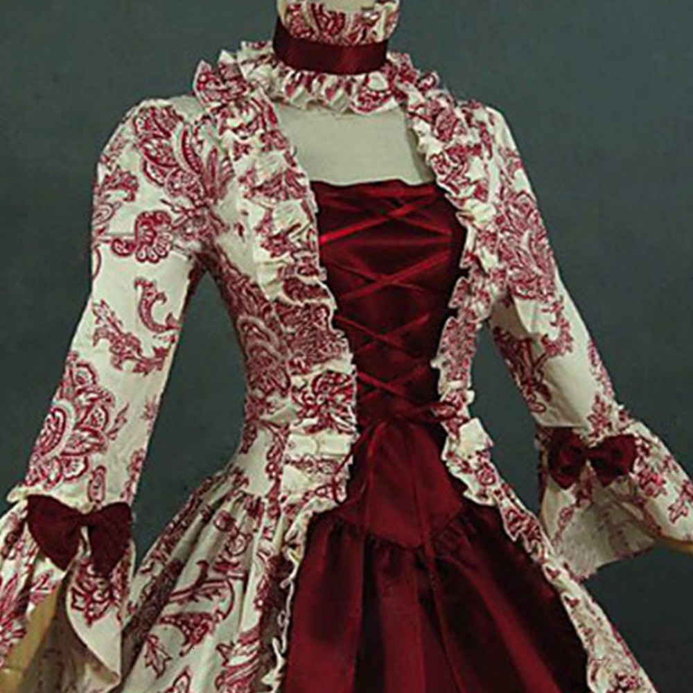 Printed Long Sleeve High Waist - Evening Gown 评论和价格